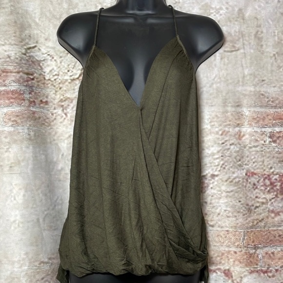 Bailey 44 Tops - Bailey 44 Trelli Cross Front Knit Top Olive Medium
